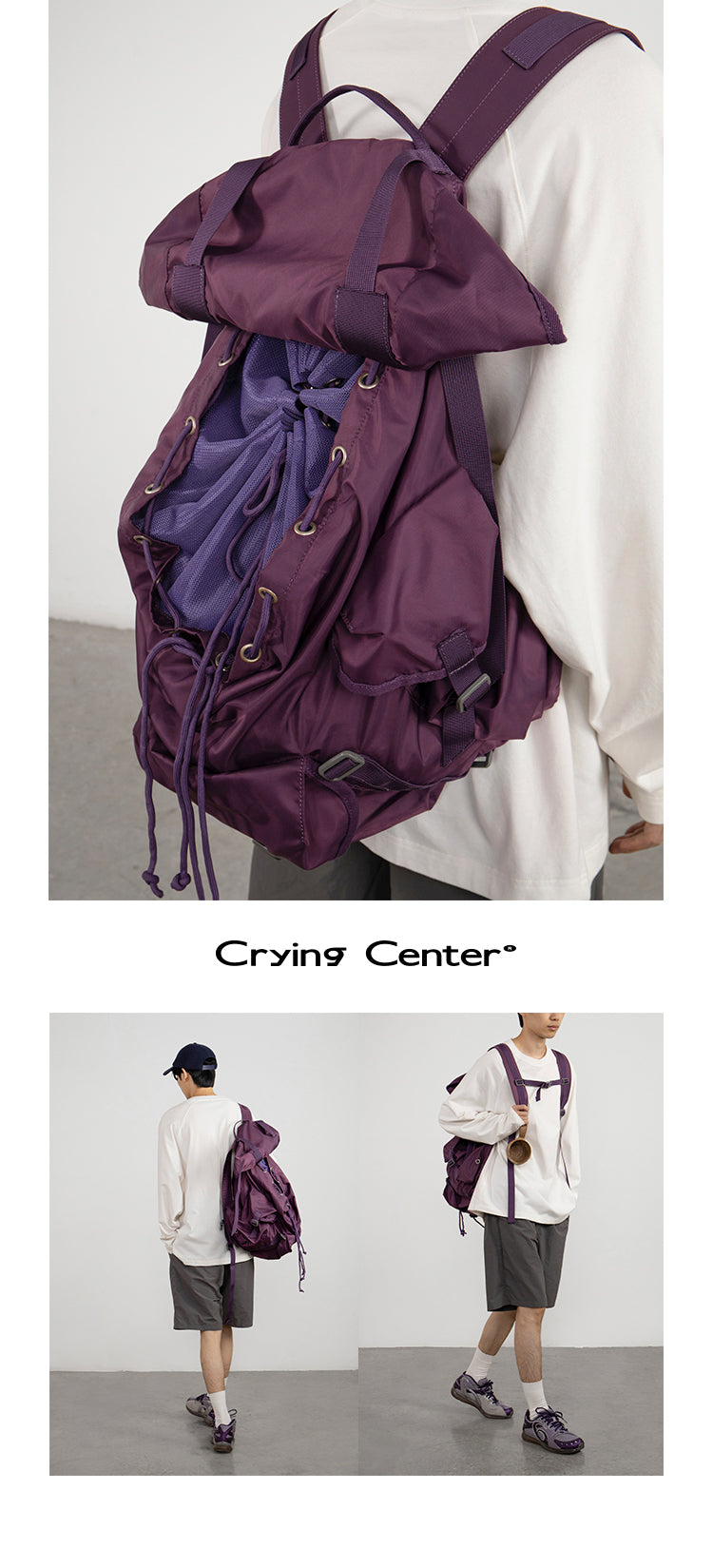 Grape Purple Large Outdoor Backpack