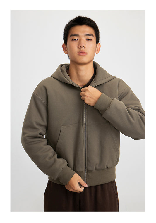 Quilted Hooded Sweatshirt