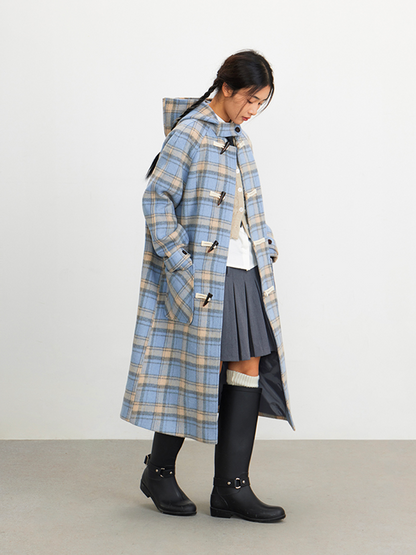 Horn-Breasted Woolen Long Coat