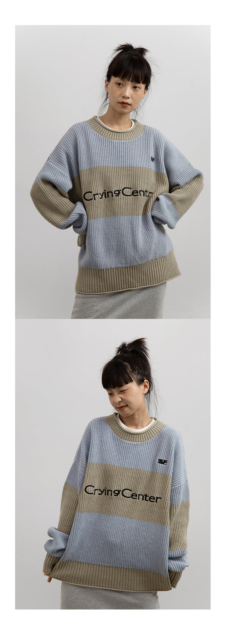 Thickened Embroidered Knitted Sweater - FW22 CryingCenter
