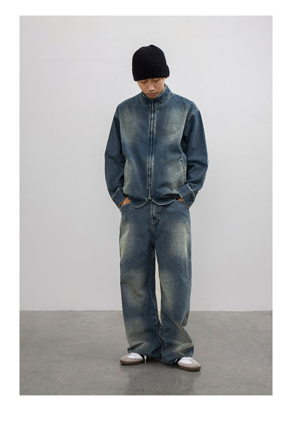 Denim Suit Grinding White Distressed - AW22 CryingCenter