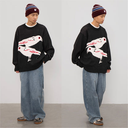 Knitted Sweater Block Contrasting - FW22