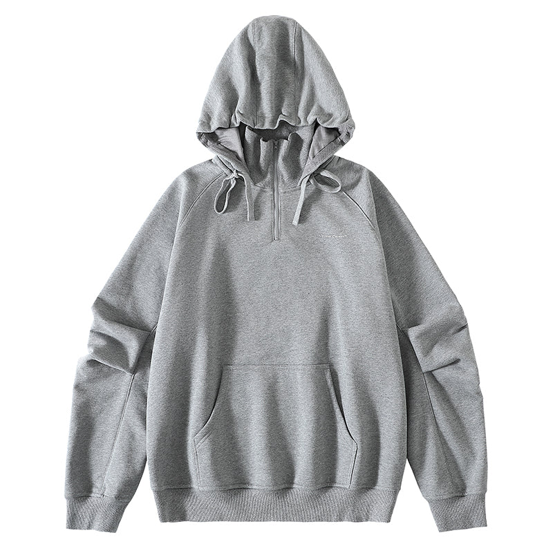 Fleece Grey Hooded Sweatshirt